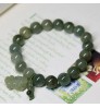 10MM Natural Jadeite Bracelet Oil Blue Pixiu Pendant Men's and Women's Jade Accessories