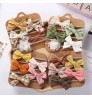 5Pcs Stretch Elastic Fabric Bow Newborn Toddler Nylon Hair Band Hair Accessories Baby Girl Headbands Set