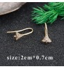 Wholesale 18K Gold Plated Diy Earring Hooks Connectors For Women Jewelry Making Accessories