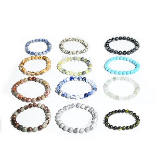 2022 Hot Sale Different Styles Customized Colorful Combination Accessories Natural Stone Bracelet For Women And Men