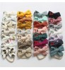 Newborn Baby Girls Headbands Cotton Muslin Nylon Hairband Hair Bows Handmade Hair Accessories for Infant Toddler Kids