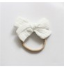 Newborn Baby Girls Headbands Cotton Muslin Nylon Hairband Hair Bows Handmade Hair Accessories for Infant Toddler Kids