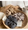 hair accessories 2021 Satin high Quality plain color cotton scrunchies oversized Designer Scrunchies for women