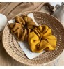 hair accessories 2021 Satin high Quality plain color cotton scrunchies oversized Designer Scrunchies for women