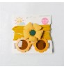 Baby Girl Headbands Baby Hair Bows with glasses set flower shape bow with outdoor photo accessories sunglasses sun glasses