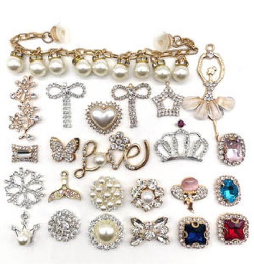 New crystal diamond gem hole shoe ladies accessories crocs shoes designer charms decorative buckle luxury croc charms