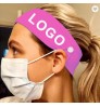 Wholesale Custom Logo Hair Band Accessories Elastic Nurse Headwear Ears Headband With Buttons For Women