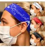 Wholesale Custom Logo Hair Band Accessories Elastic Nurse Headwear Ears Headband With Buttons For Women