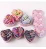 cheap Wholesale baby Girls Cute Packed in heart shaped metal box Elastic rubber band kids hair ties Hair accessories