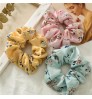 Custom Fashion Women Hair Accessories super fairy sweet pure color hair rope silk fabric art Ribbon scrunchies