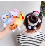 2022 New Children's Cartoon Minnie Kitty Tiger Duck Plush Doll Back Head Ball Hair Ring Accessories