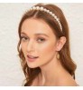 Hot Sell Women Fashion Korean Simple Hair Accessories Braided Hairband Pearl Hair Band Girl Pearls Headband