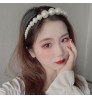 Hot Sell Women Fashion Korean Simple Hair Accessories Braided Hairband Pearl Hair Band Girl Pearls Headband