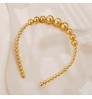 Hot Sell Women Fashion Korean Simple Hair Accessories Braided Hairband Pearl Hair Band Girl Pearls Headband