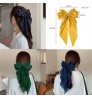 IVANHOE Vintage Big Large Velvet Bow Hair Clip For Women Girls Wedding Long Ribbon Korean Hairpins Barrette Hair Accessories