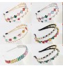 BELLEWORLD 2022 latest trendy hair accessories women luxury gold metal rhinestone braided hair hoop designer thin headbands