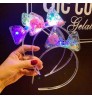 LED Transparent PVC Sequin Bow Hair Hoop for Christmas Day Children's hair accessories