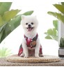 Pet Hawaiian female dog vest cat reactive print skirt longuette with bow