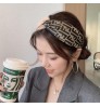 Fashion Head accessories with embroidery for women hair belt width edge luxury headband designer head band