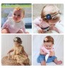 Nylon floral Bow Design Headband Cable Solid Wide Flower Nylon Baby Girls Hair Accessories