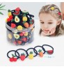 wholesale luxury resin fruit series 20pcs baby Elastic Rubber Band Girls Hair Ties kids hair accessories