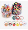 wholesale luxury resin fruit series 20pcs baby Elastic Rubber Band Girls Hair Ties kids hair accessories