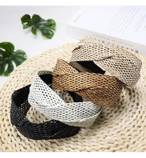 2022 Boho Braided Headdress Weaving Hairband for Women Hair Accessories Multi-color Headband Hair Band for Girls