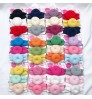 Q107105 Baby girls ball turban headbands 3pcs/set infant elastic Solid Color Doughnuts hair bands headwear kids hair accessories