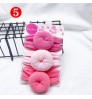 Q107105 Baby girls ball turban headbands 3pcs/set infant elastic Solid Color Doughnuts hair bands headwear kids hair accessories