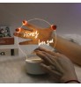 Erasable white base luminous mini led message board creative birthday present children's gift