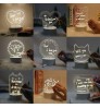 Erasable white base luminous mini led message board creative birthday present children's gift