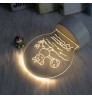 Erasable white base luminous mini led message board creative birthday present children's gift