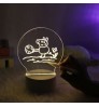 Erasable white base luminous mini led message board creative birthday present children's gift