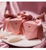 Small pink paper christmas party door bridesmaid thank you cake packaging custom printed gift candy wedding favor box for guests