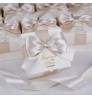 Small pink paper christmas party door bridesmaid thank you cake packaging custom printed gift candy wedding favor box for guests