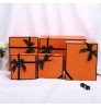 Custom recyclable wedding paper packaging set square bronzing ribbon lid clothing luxury gift box