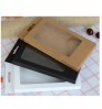 Wholesale White Brown Foldable Kraft Paper Transparent Pvc Window Gift Box Mobile Phone Case Packaging