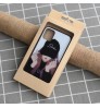 Wholesale White Brown Foldable Kraft Paper Transparent Pvc Window Gift Box Mobile Phone Case Packaging