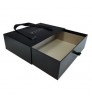 Reusable Black Ribbon Handle Cardboard Drawer Gift Box For Clothes Shirt