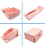 Reusable Black Ribbon Handle Cardboard Drawer Gift Box For Clothes Shirt