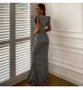 NOVANCE M01394 Dignified Pleated sleeves longuette elegant casual dresses bodycon summer maxi dress women ruffle dress fashion