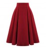 Wholesale 2022 Summer Ladies Swing Buttons Decorated Elastic Skirts High Waist Elegant Retro Pleated Skirt