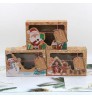 High Quality Christmas Gift Paper Box Clear Gift Candy Cookie Chocolate Santa Claus Christmas Gift Paper Box Set