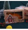 High Quality Christmas Gift Paper Box Clear Gift Candy Cookie Chocolate Santa Claus Christmas Gift Paper Box Set