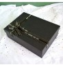 Handmade Cardboard Paper Tea Gift Box with Lid Custom Printed Matte Black Rigid Boxes Tea or Coffee Packaging Art Paper Beverage