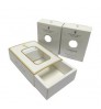 Eco-friendly gold foil art paper gift boxes packaging soap box with clear window carton packaging