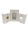 Eco-friendly gold foil art paper gift boxes packaging soap box with clear window carton packaging