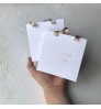 Custom Personal Logo Branding White Drawer Slide Cardboard Gift Packaging Box -Bag With Satin Handles