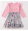 2021 new mommy and me dress Printed Dress mother daughter home pink longuette mommy and me long dress