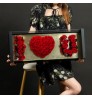 Valentine's Day mother's Day wedding gift boxes black acrylic flower box rectangular I LOVE YOU rose packing flower boxes